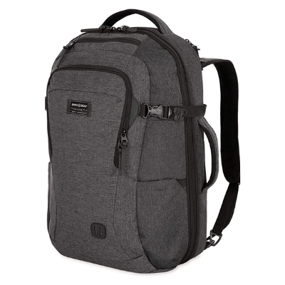 front view SwissGear Gray travel backpack