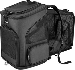 front view hallovie pet backpack