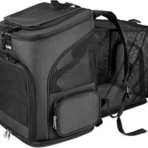 front view hallovie pet backpack