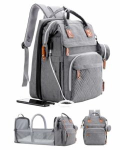 front view ISMGN Diaper Bag Backpack with Changing Station