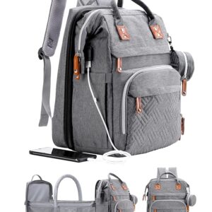 front view ISMGN Diaper Bag Backpack with Changing Station